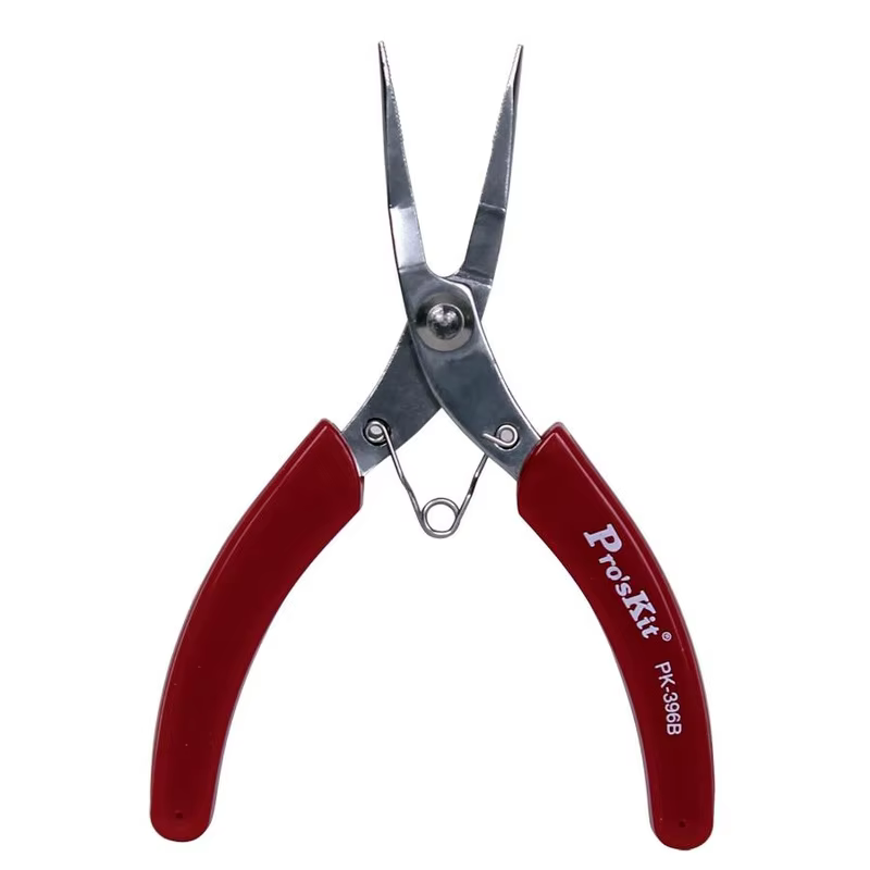 Proskit 1PK-396A/1PK-396B pince antidérapante de précision en acier inoxydable avec poignée rouge électronique bricolage outils à main de réparation domestique