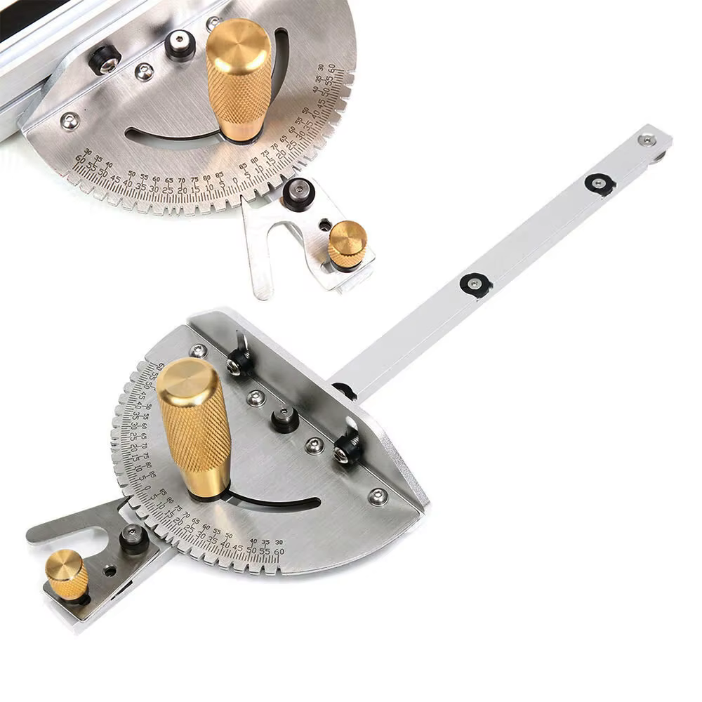 Jauge à onglet en alliage d'aluminium/poignée en laiton