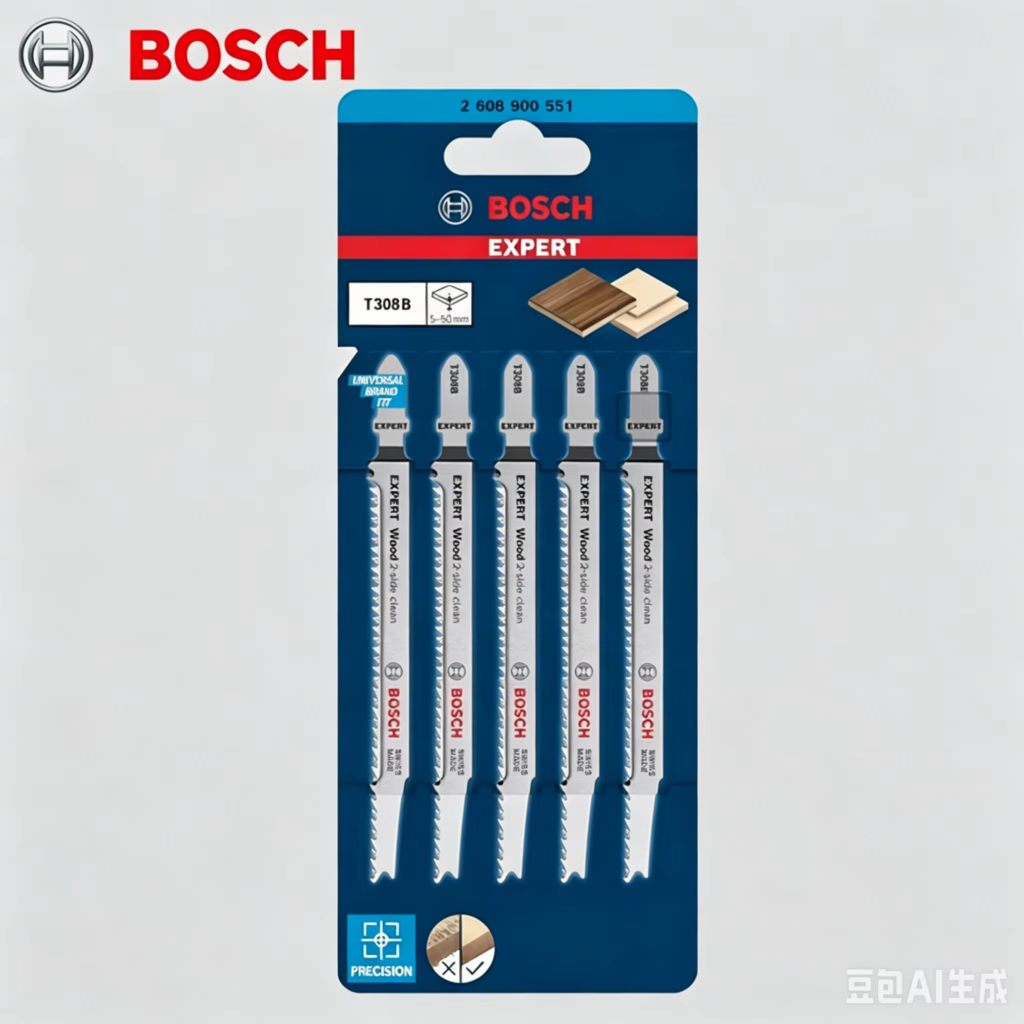Bosch 2608900551 EXPERT T308B Lame de scie sauteuse 117 mm