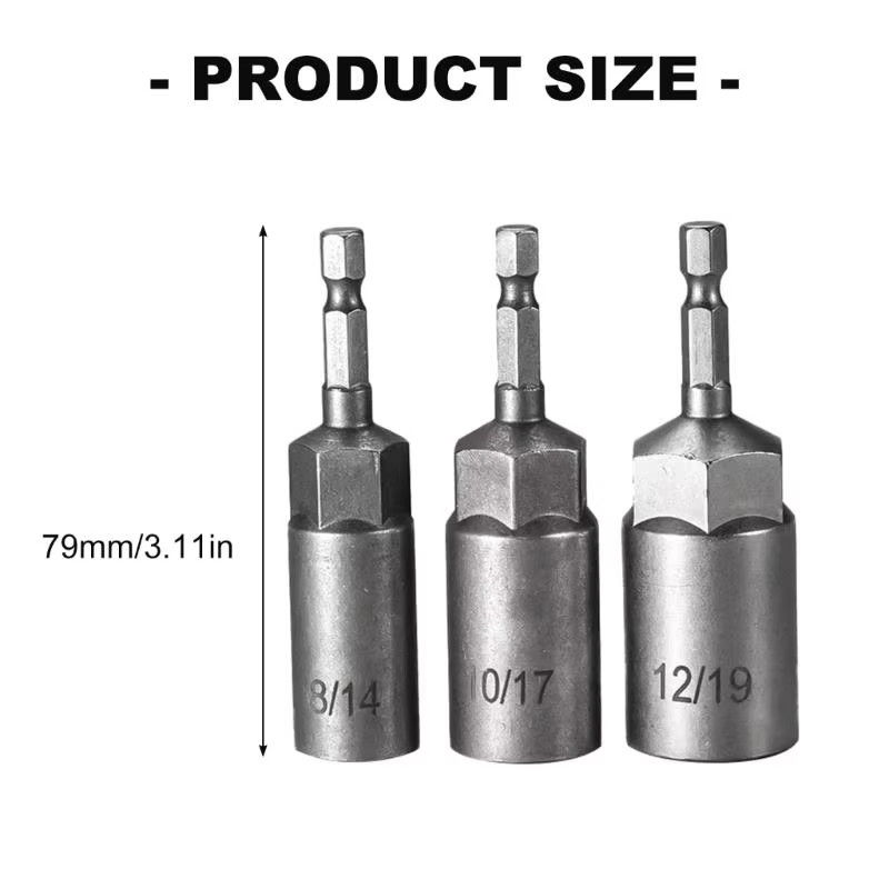 8 10 12 14 17 19 mm hexagonal socket spanner outil professionnel conception rétractable D2rd