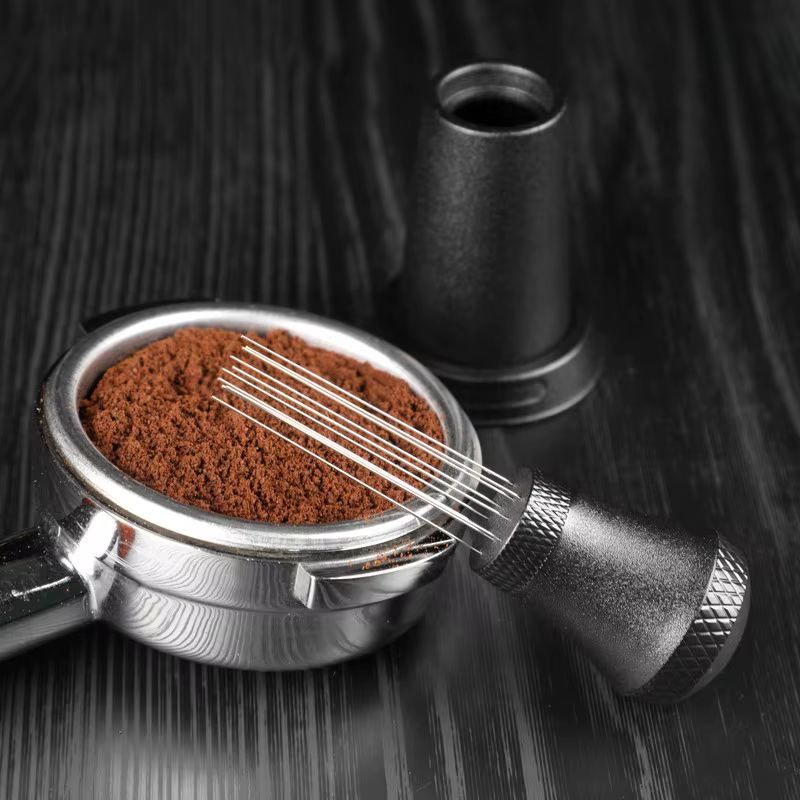 OANKR WDT outil de Distribution d'espresso outils d'agitateur d'espresso pour Barista, agitateur de café expresso à 10 aiguilles avec support