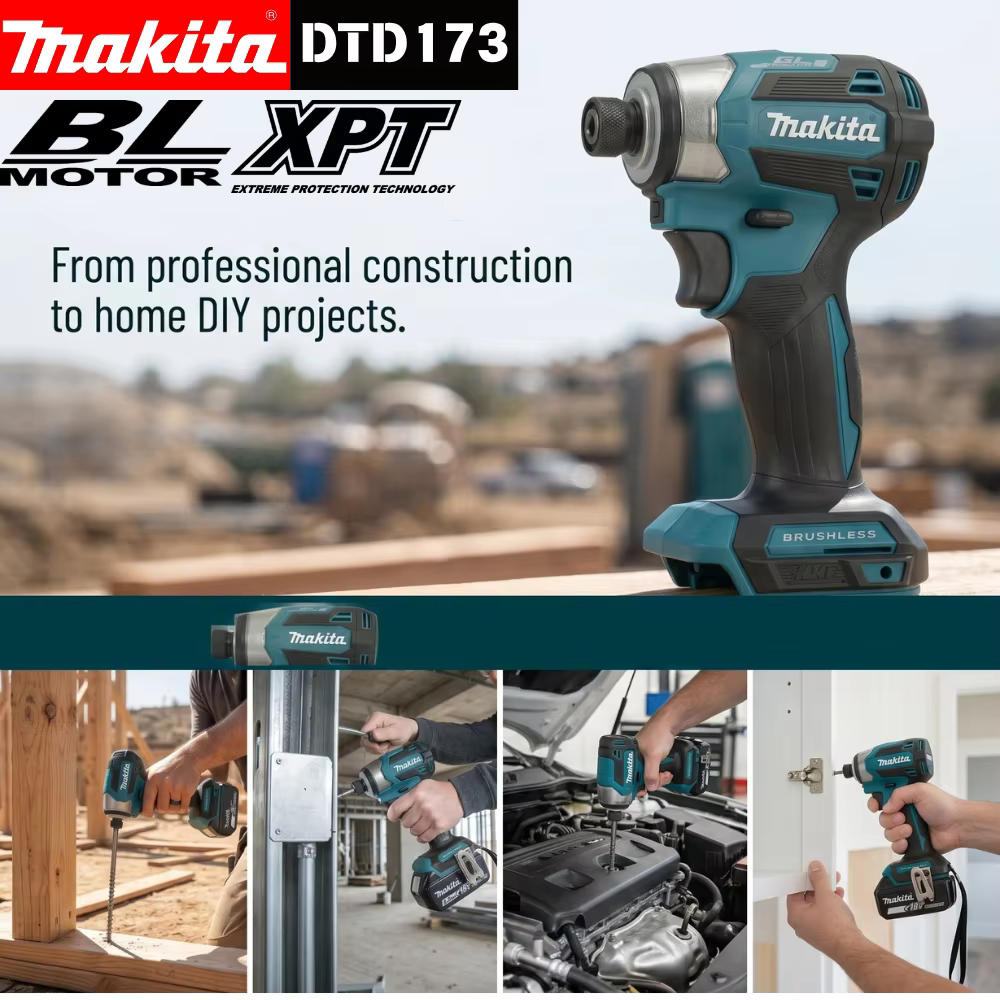 Makita DTD173 Perceuse-visseuse sans fil 18V LXT sans balais 180 N·m avec mode T