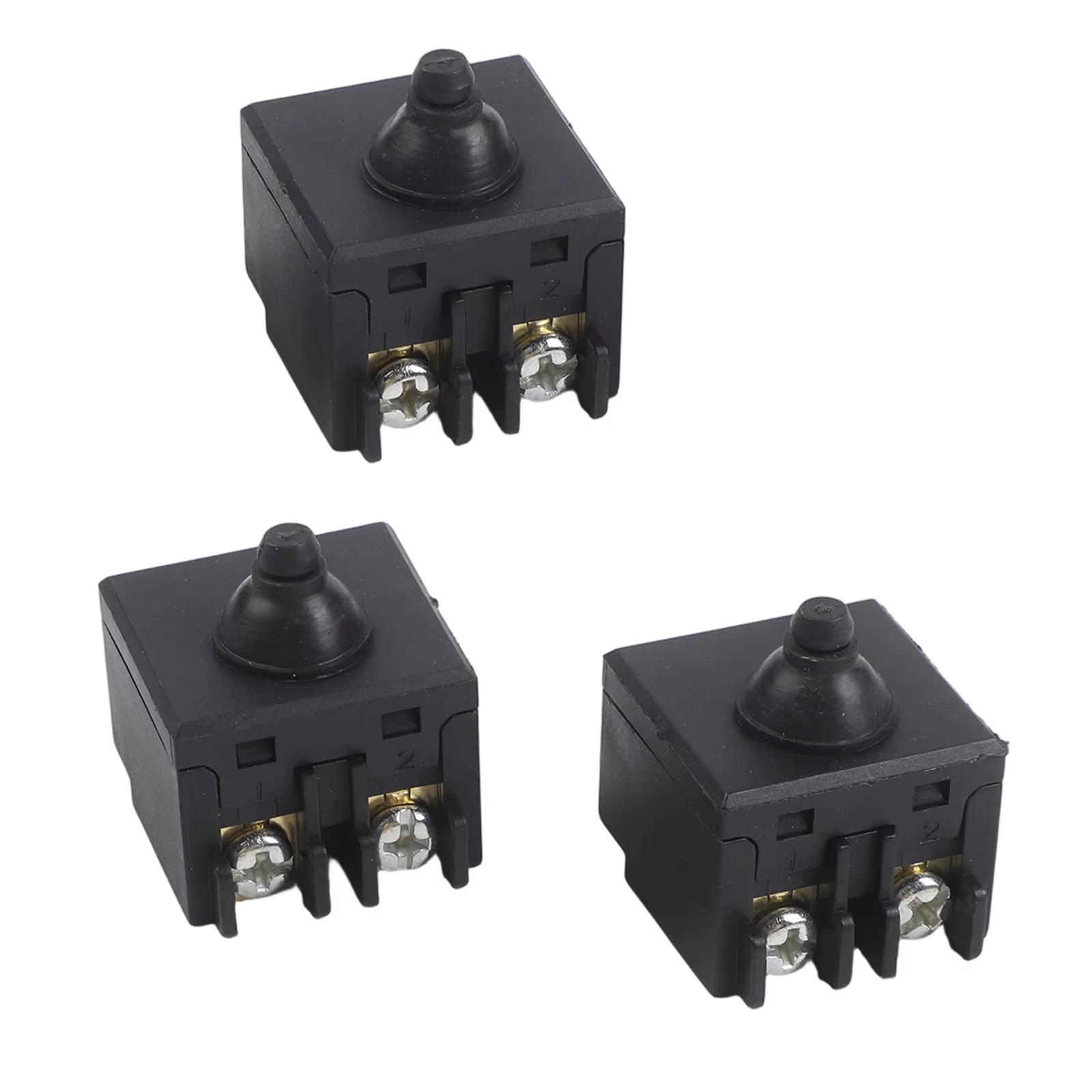 3 interrupteurs à bouton-poussoir de remplacement pour meuleuse d'angle Bosch GWS6100
