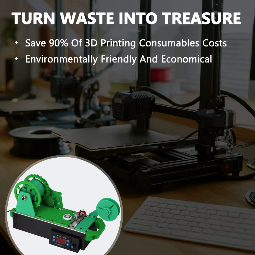 Kit d'extrusion de filament 3D DIY pour ordinateur de bureau, outil multifonctionnel pour la fabrication de filaments plastiques pour la création de consommables d'impression 3D