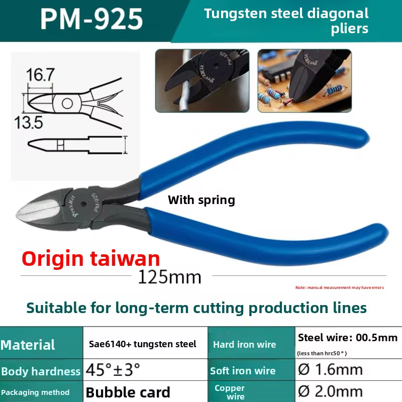 Proskit PM-908 pince coupante en acier dur pour électricien coupe diagonale