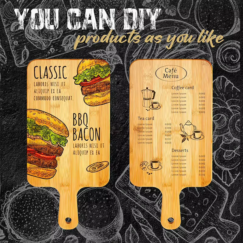 Planche à découper en bambou avec poignée, grande planche de service en bois, planches à découper de cuisine pour Pizza, légumes, viande