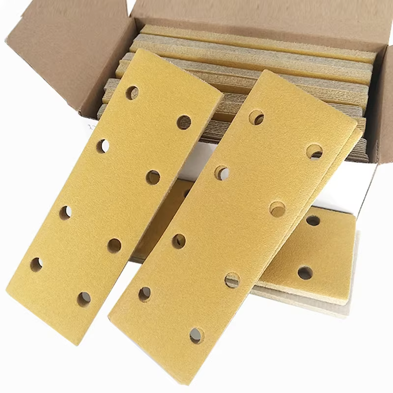 Papier de verre abrasif 70x198mm carré 8 trous bande Abrasive sans poussière antiadhésive grain 80-400 gommage utilisé