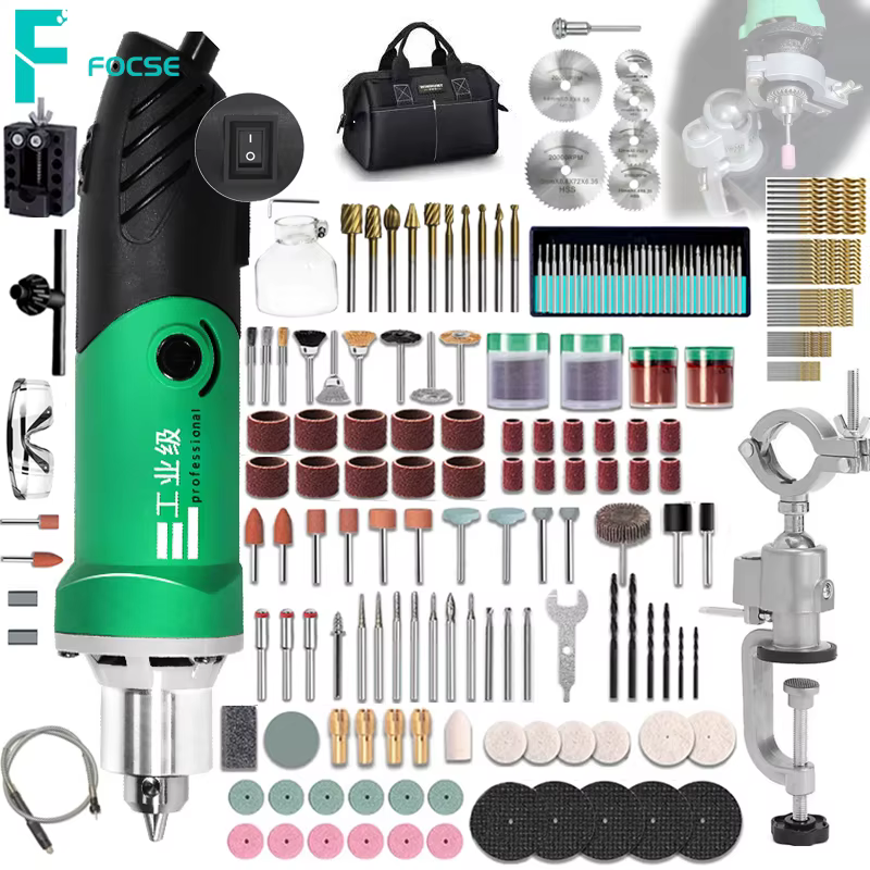Perceuse électrique haute puissance 480/260W, meuleuse Dremel, machine à polir et ensemble d'accessoires de meulage, outil rotatif de ching BE