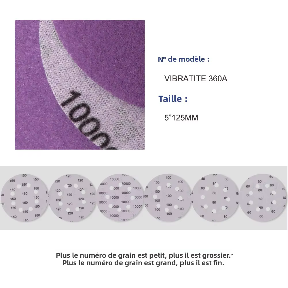 Disque de Ponçage en Aluminium avec Boucle à Crochet