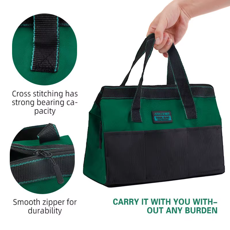 AIRAJ 13 Pouce Outil Sac Électricien Multifonctionnel Forte Durable Oxford Épaissie Bois De Stockage Portable Sac De Poche