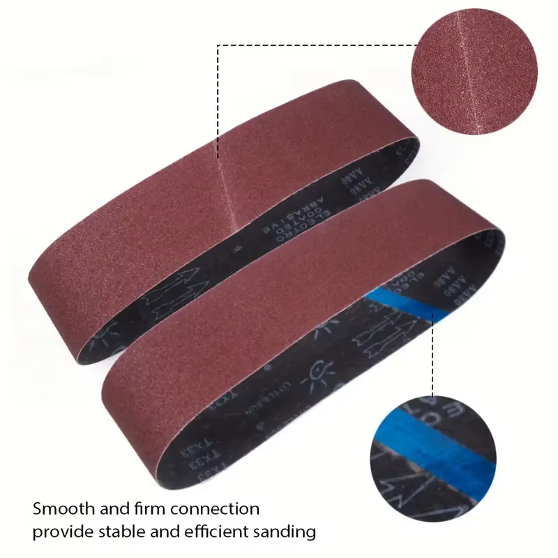 Bande abrasive adaptée à la ponceuse