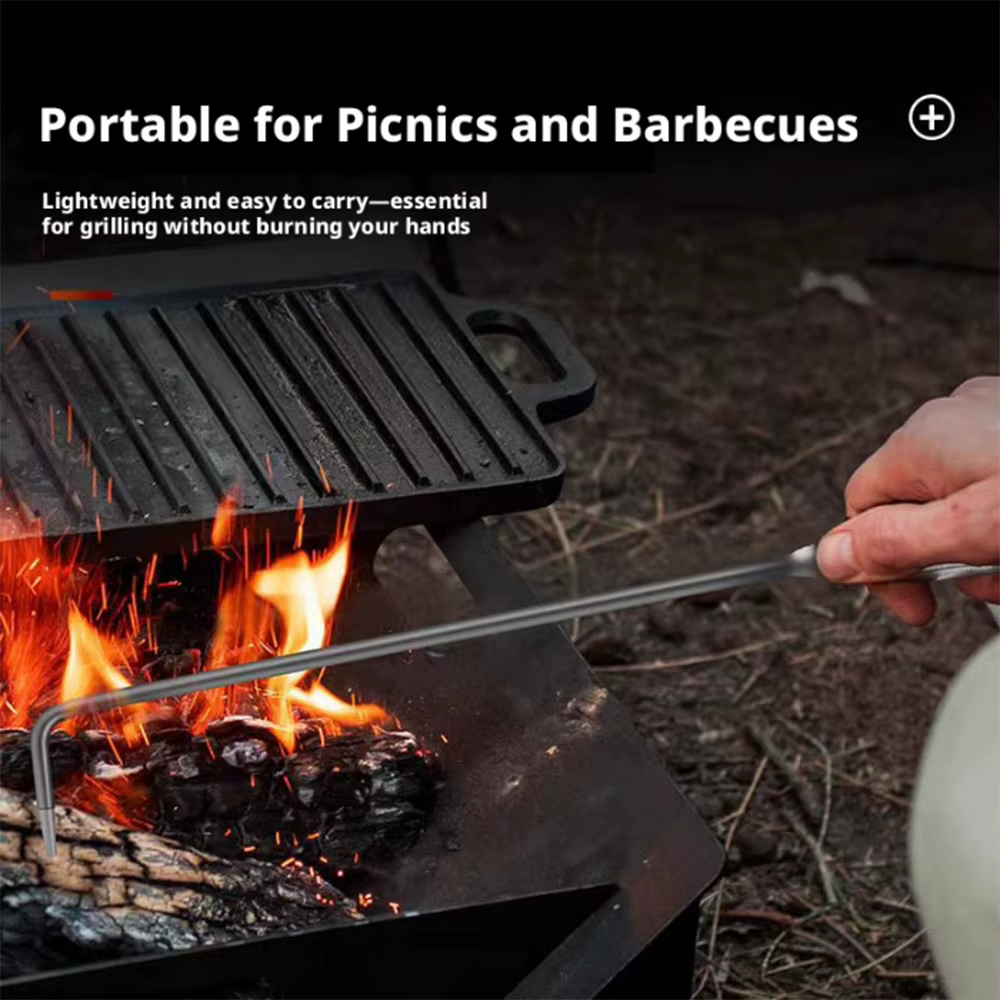 Pique à charbon multifonction en métal pour foyer, outil de camping pour bois de chauffage, accessoire extérieur