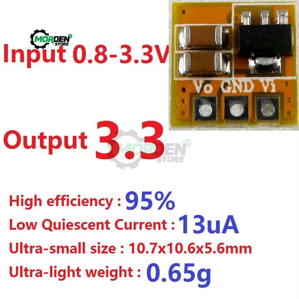 Convertisseur Boost 0.7-5V à 3V 3.3V 5V DC DC