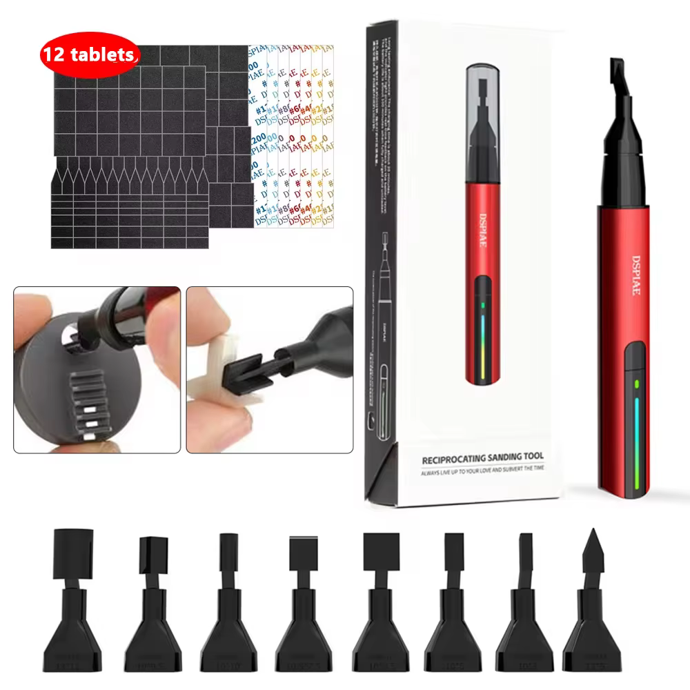 Ponceuse électrique, stylo de meulage pour modèle Mini Machine de ponçage à polir alternative avec trois réglages de