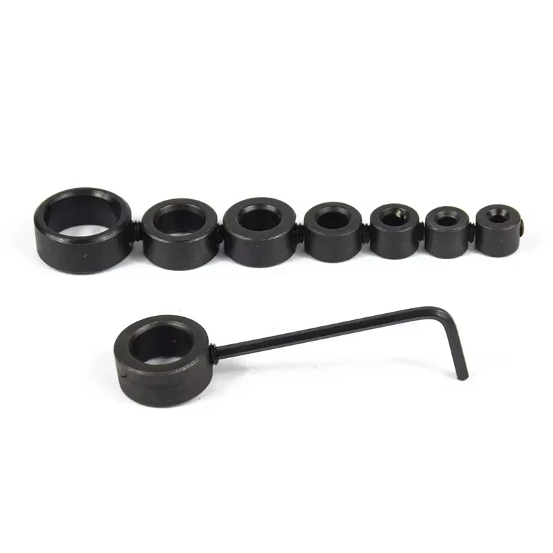 Anneaux d'arrêt de profondeur de foret portables, 8 pièces, colliers réglables de 3 à 16mm, positionneur, pour le travail du bois de précision