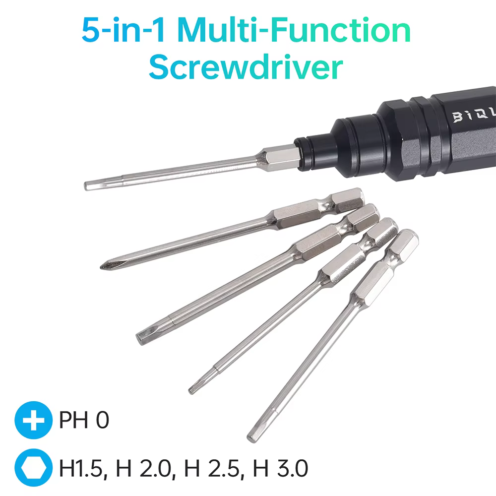 BIQU Sidekick Kit d'outils Tournevis multifonctionnel 5 en 1 Lames de sol de précision légères tranchantes pour imprimantes 3D
