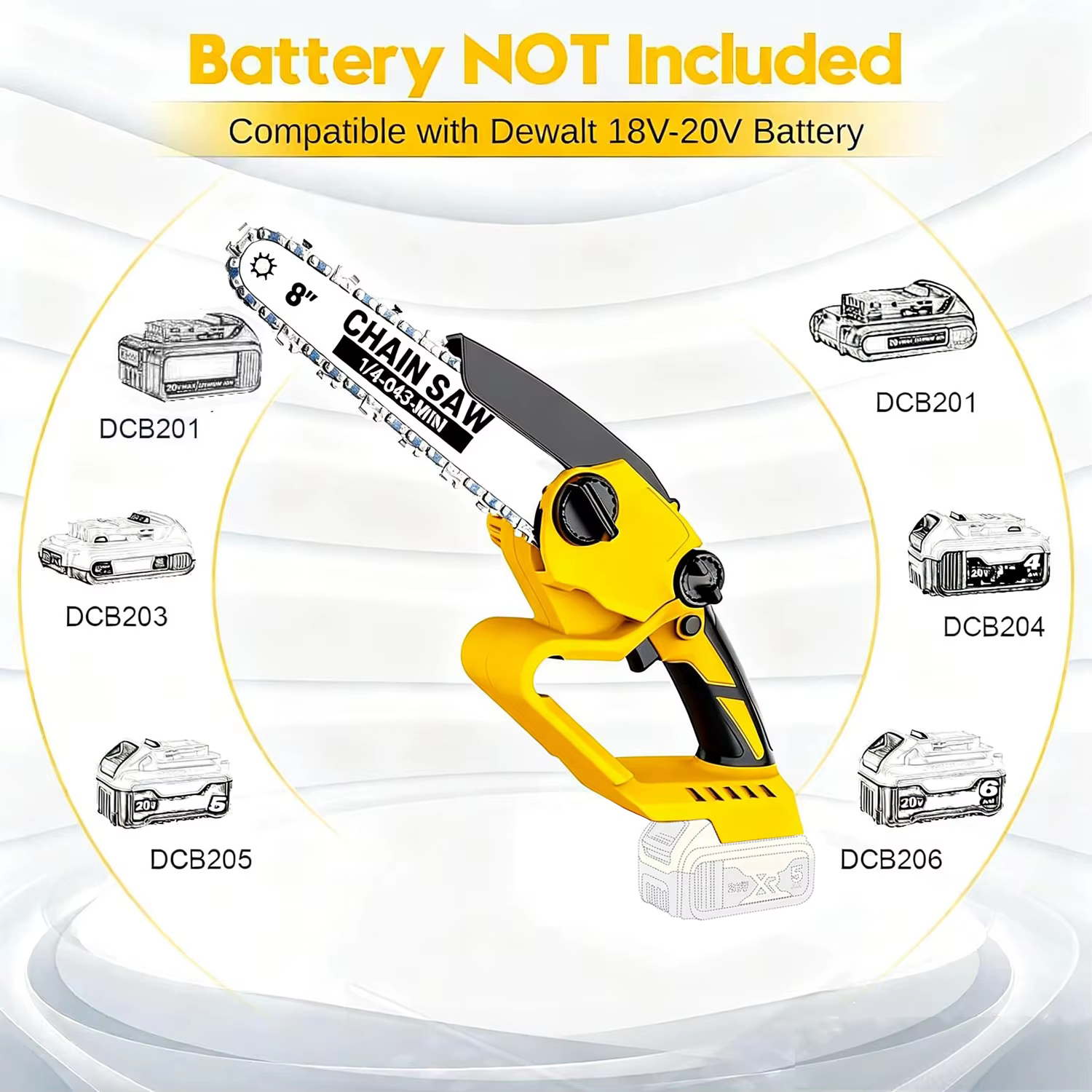 Scie à chaîne sans fil pour batterie Dewalt 20V (sans batterie)