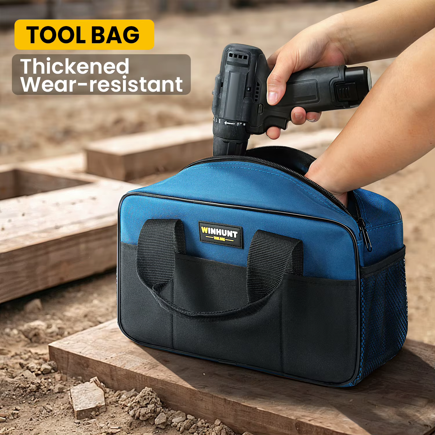 Sac à outils, organisateur de rangement robuste avec plusieurs poches