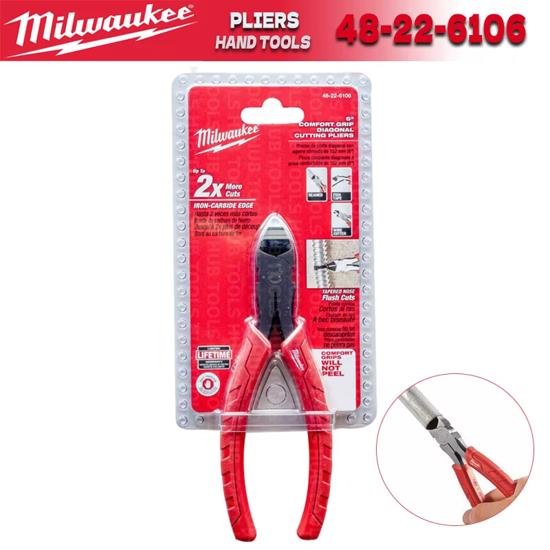 Pince coupante diagonale Milwaukee 6" 8" à poignée confortable