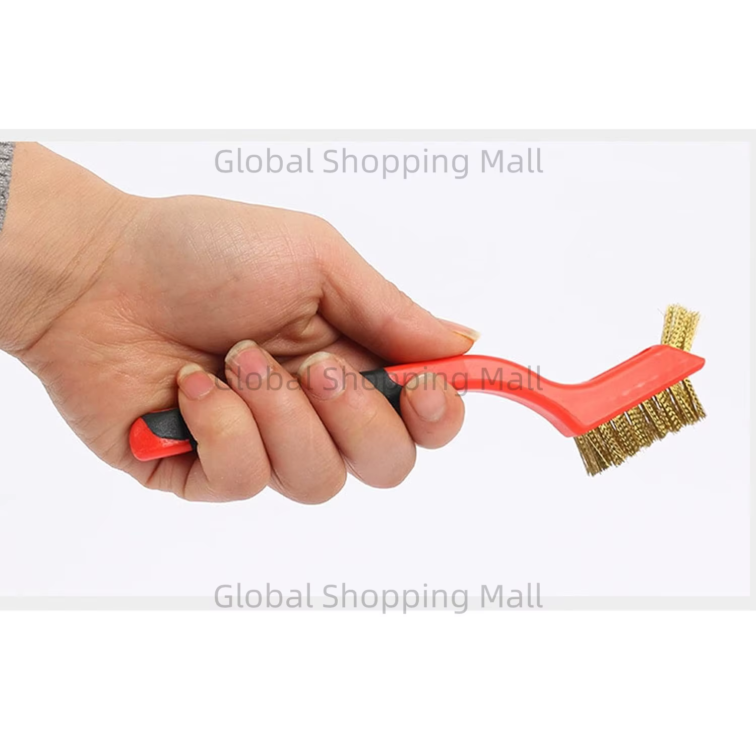 Brosse de nettoyage industrielle en laiton avec poignée incurvée
