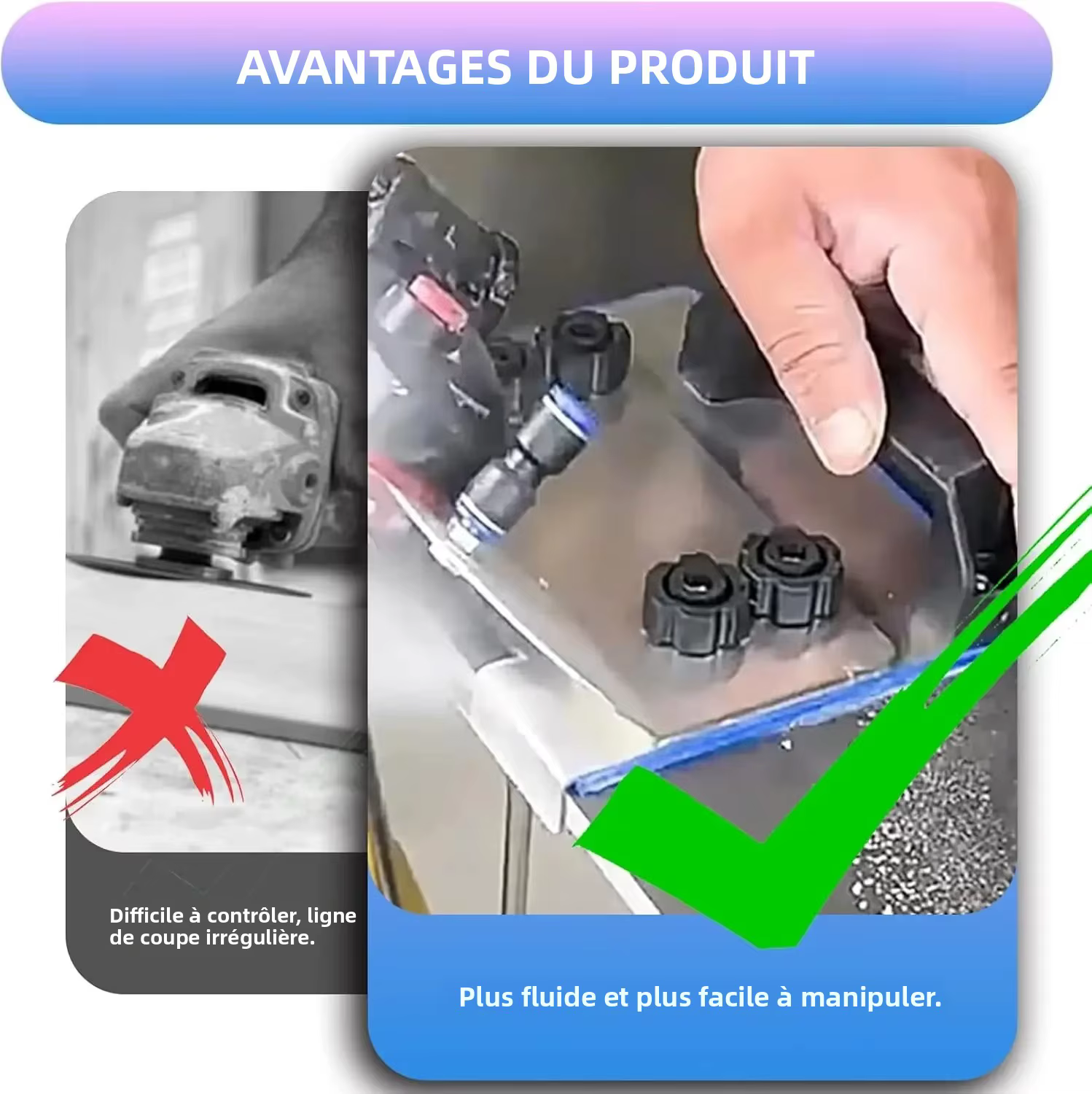 Support pour meuleuse d'angle pour la découpe de carreaux à 45 degrés ° Outil de chanfreinage