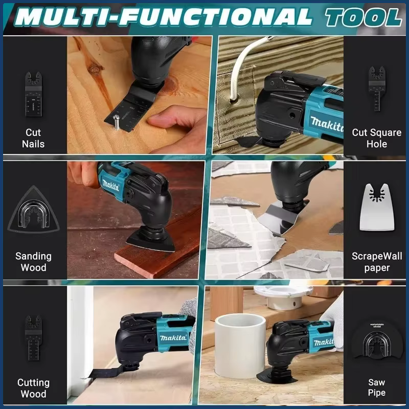 Outil oscillant multifonctionnel électrique Makita 18V à fixation rapide