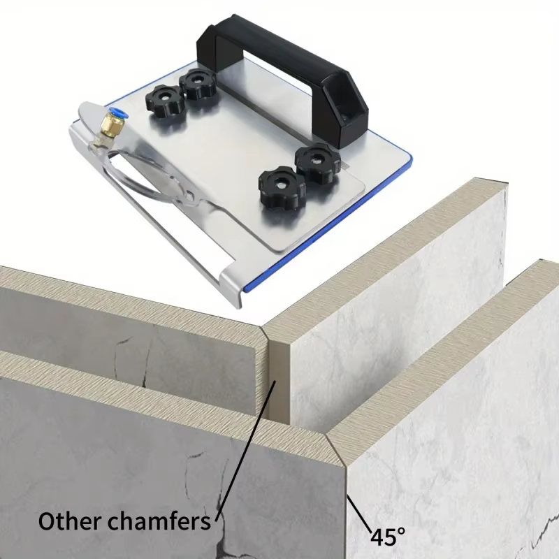 Support pour meuleuse d'angle pour carreaux, outil de chanfreinage à 45 degrés pour la découpe de carreaux, céramiques et pierres, avec support de chanfreinage