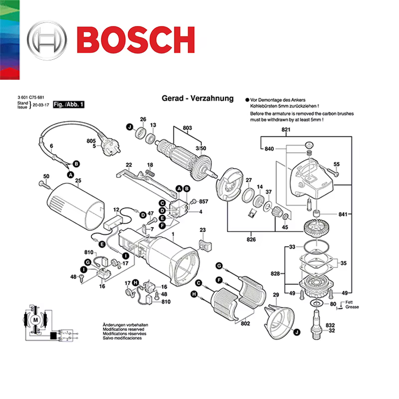 Bosch GWS 6/7/8 750 900 série 14-150 20-180 meuleuse d'angle pièces de rechange réparation jeu d'engrenages coniques en spirale