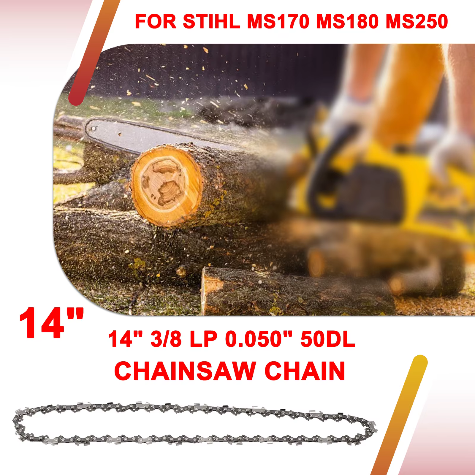 Chaîne de scie 14 pouces pour STIHL M 50 MS170 MS180 M 30 50 Sections