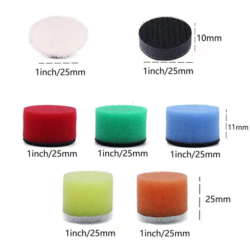 Ensemble de papier abrasif sec et de support de 1 pouce