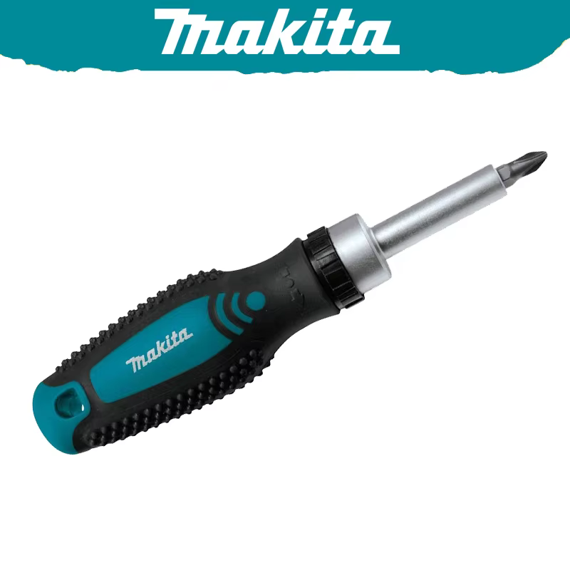 Makita D-58833 tournevis magnétique à cliquet embout remplaçable positif négatif antidérapant multifonctionnel facile à transporter outils à main