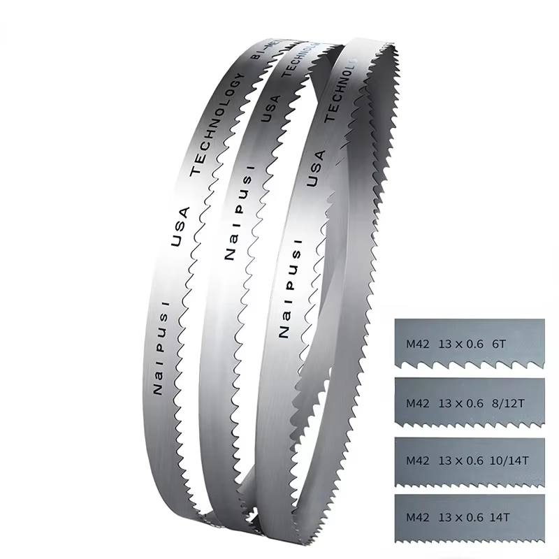 Lame de scie à ruban bimétallique M42 1/2" pour le travail du bois. 1140-2930 mm * 13 mm * 0
