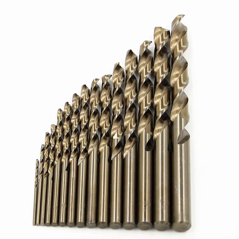 Lot de 15 forets hélicoïdaux M35 en cobalt