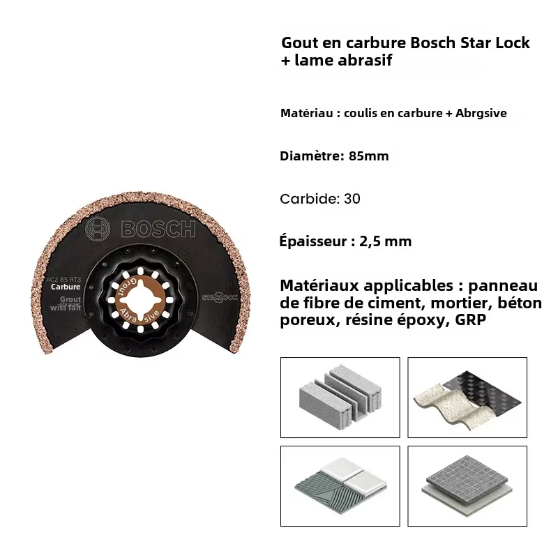 Bosch-Lame de Scie Oscillante Starlock ACZ 85 RT3