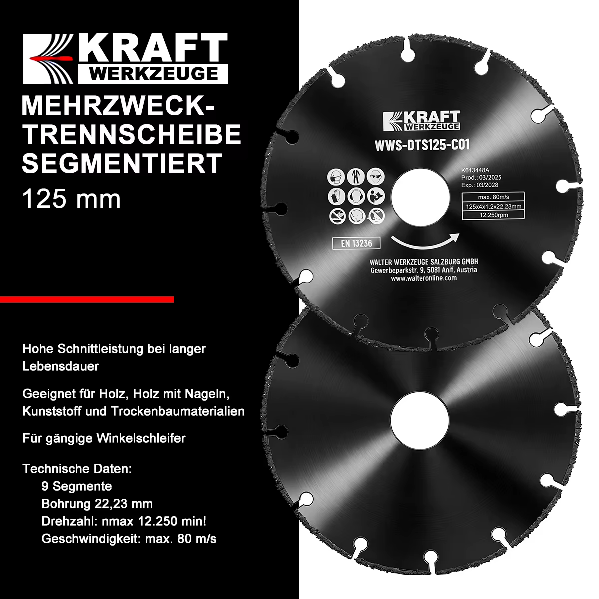 Disque de coupe ultra-fin pour meuleuse d'angle 115/125mm