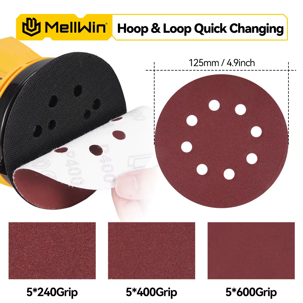 MELLWIN ponceuse électrique sans fil 3 vitesses réglable ponçage orbital Machine de polissage outil de travail du bois pour Makita 18V batterie broche