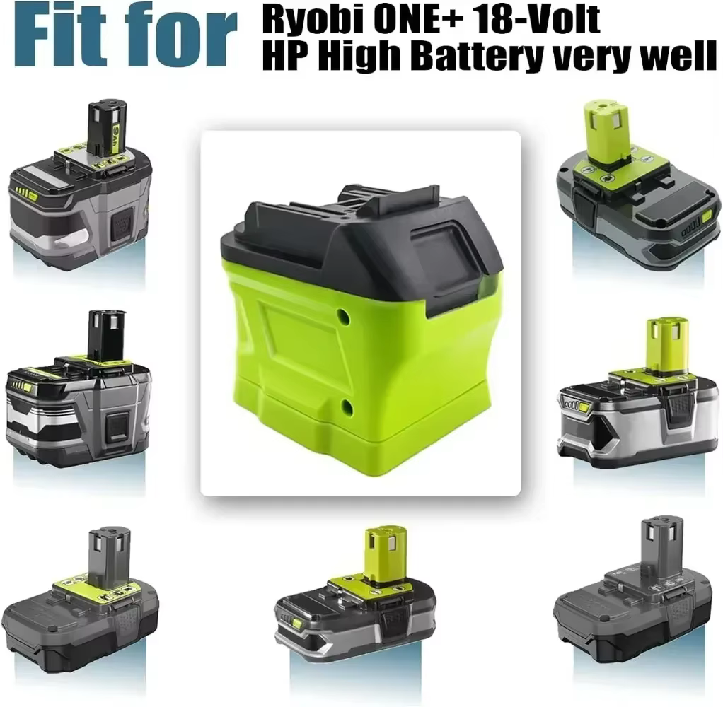 Convertisseur adaptateur de batterie pour batterie Li-ion Ryobi 18V
