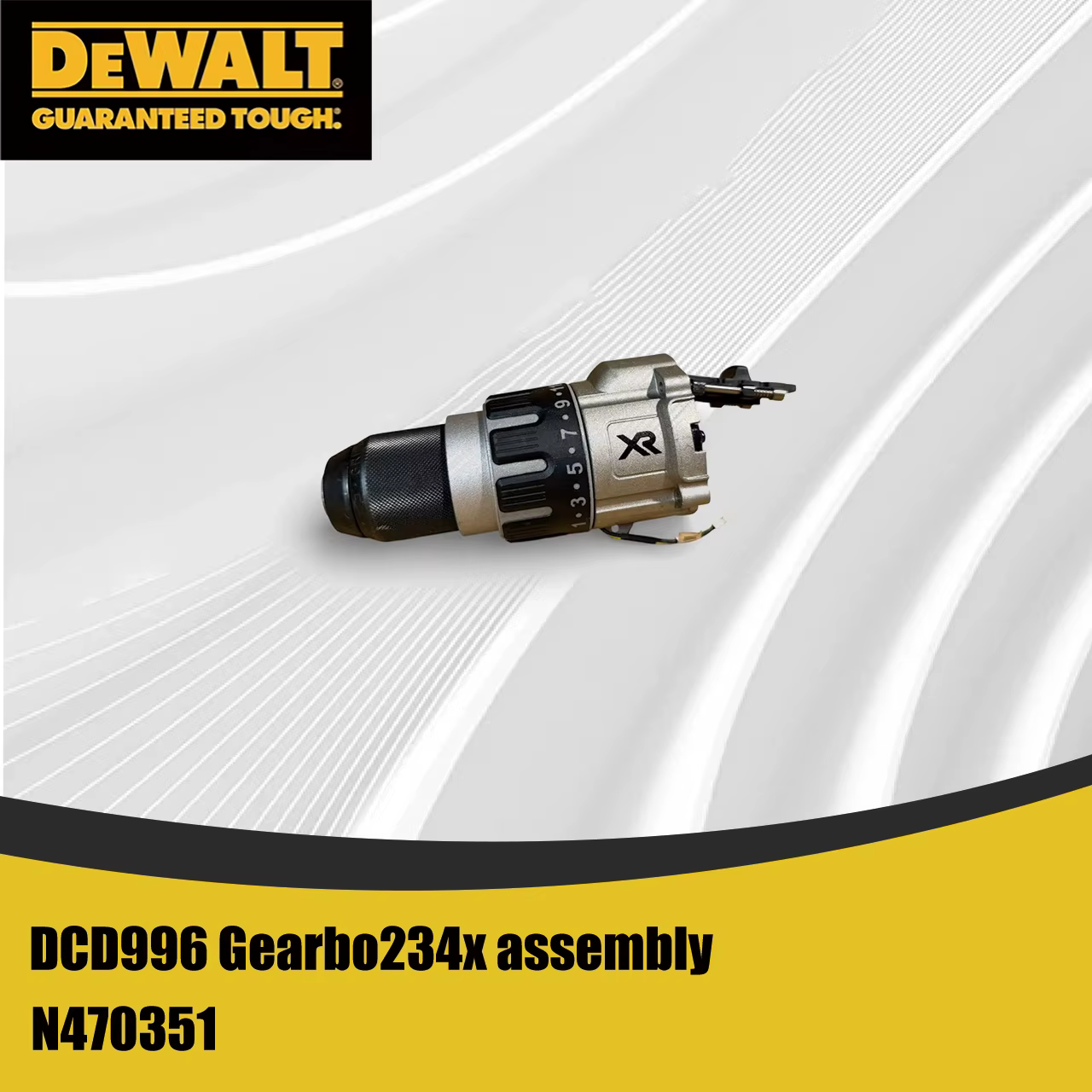 Boîte de vitesses pour perceuse électrique DEWALT DCD996 - Assemblage de mandrin de 13 mm