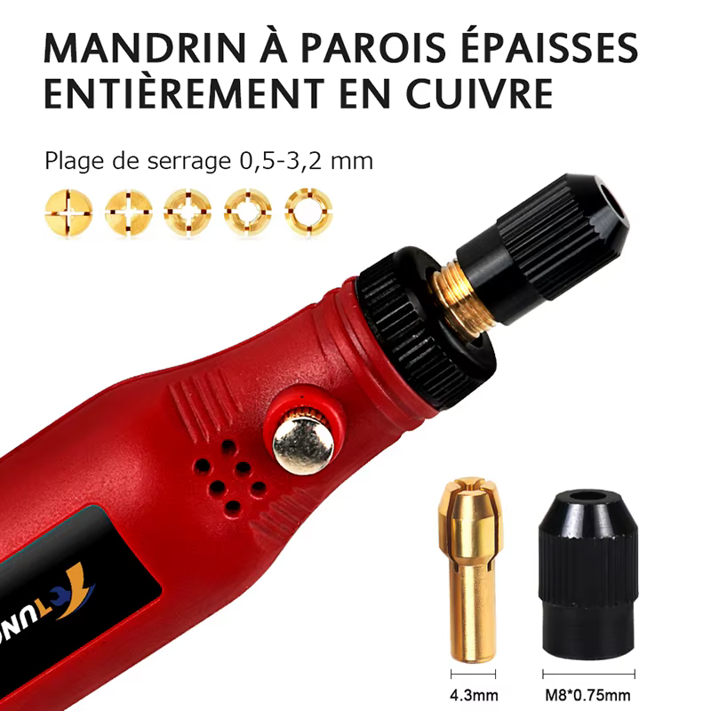 Mini perceuse électrique sans fil USB