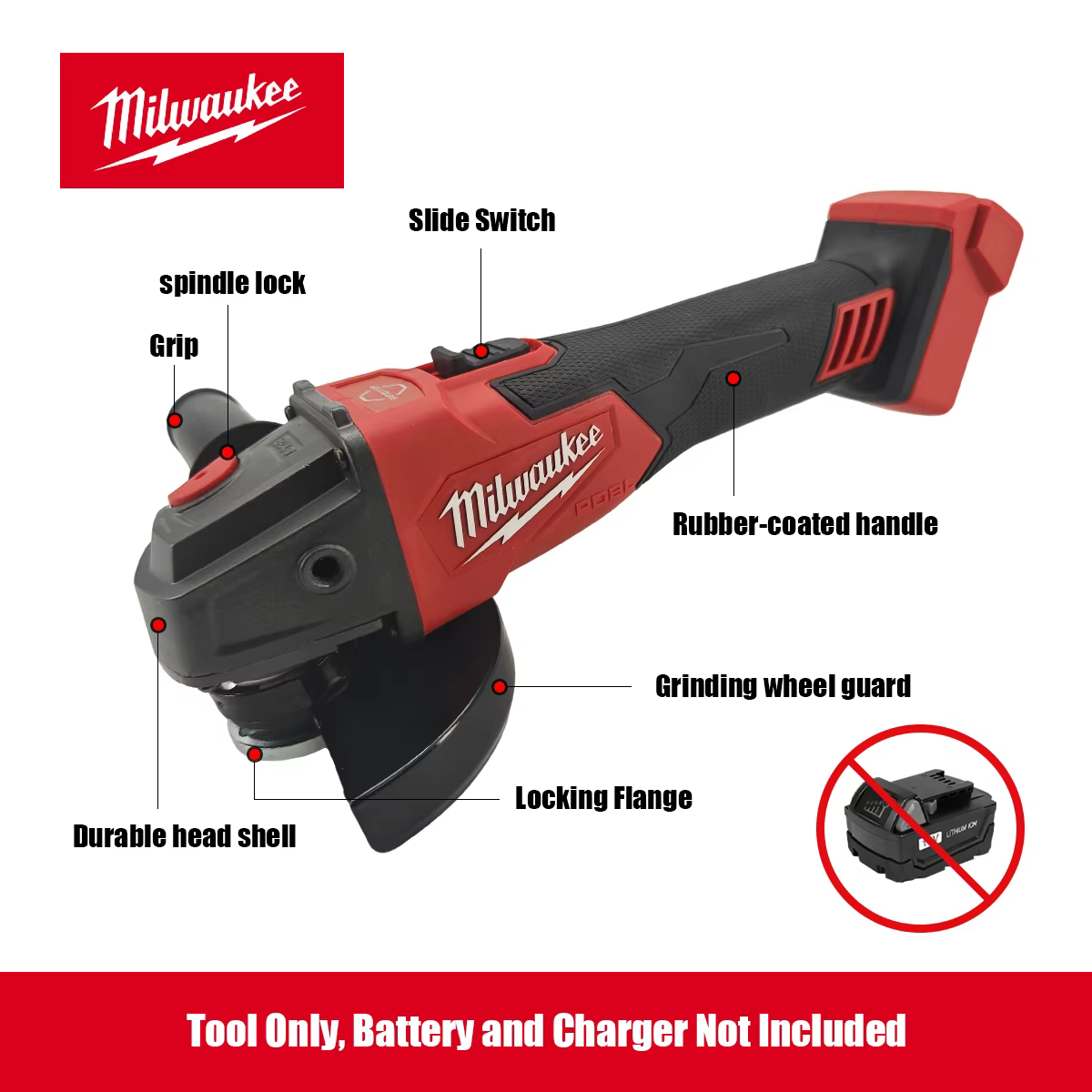Meuleuse d'angle Milwaukee 125 mm sans balais