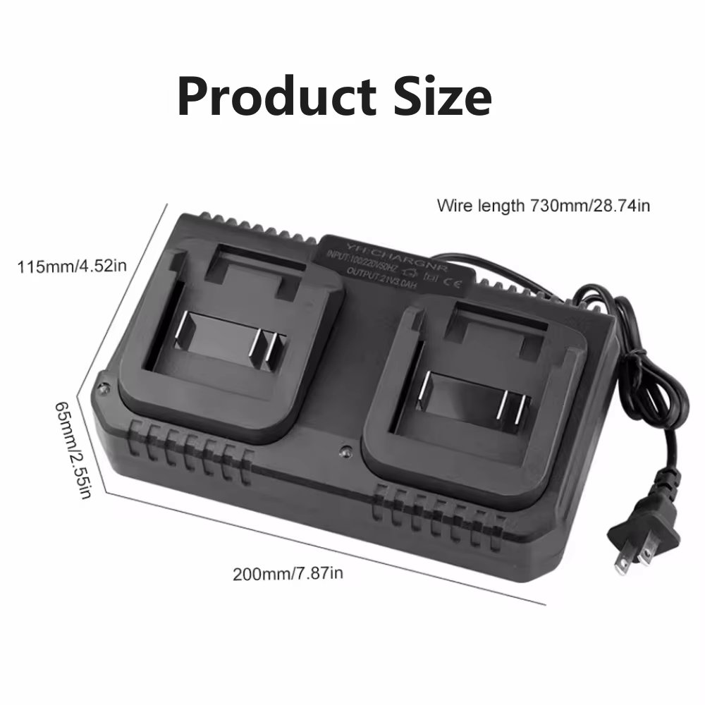 Chargeur double de batterie au Lithium