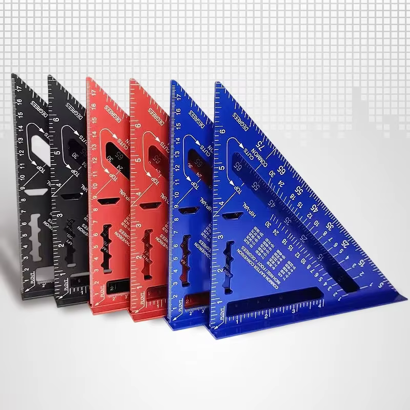 Règle triangulaire de 7 pouces en alliage d'aluminium