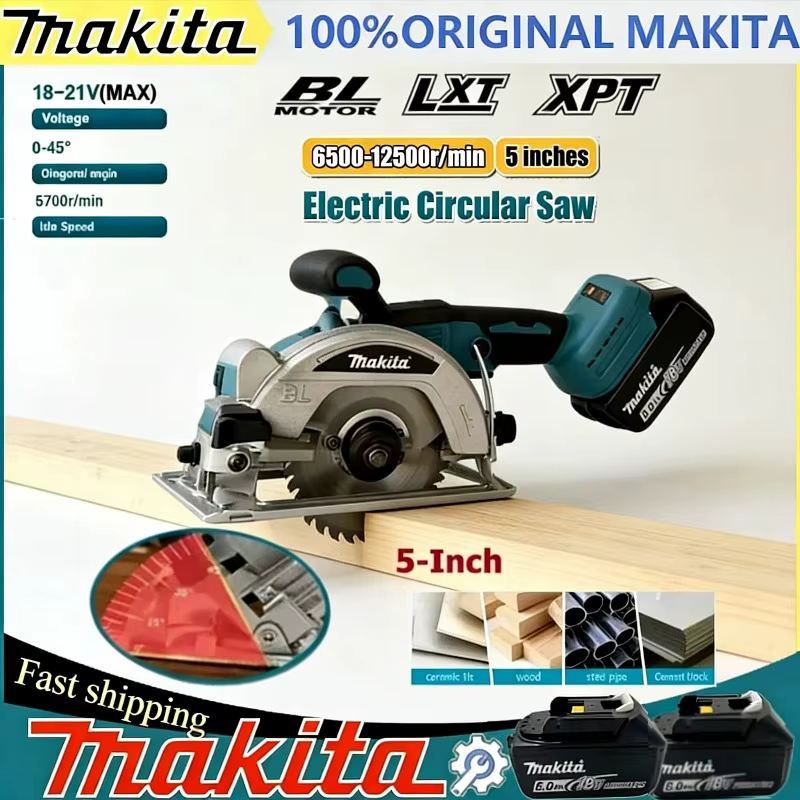 Scie circulaire sans fil Makita 18V de 5 pouces