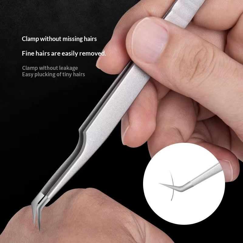 Pince à épiler pour extensions de cils, outil professionnel de greffage de cils, pince à épiler de haute précision pour la mise en forme des bouquets de cils, outils de maquillage