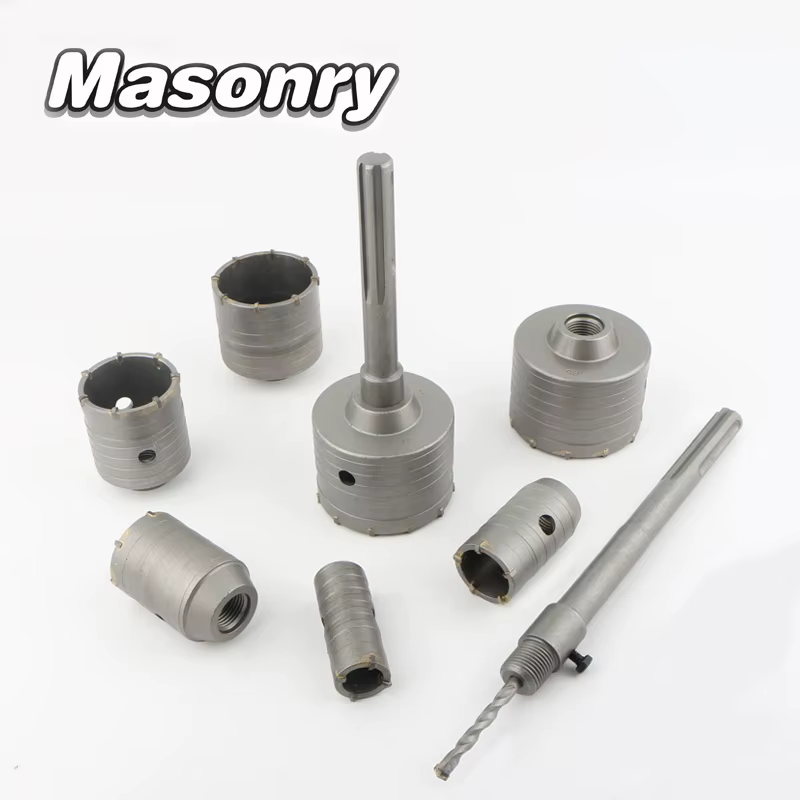 Kit Scie Cloche SDS Max 30-160mm pour Béton Ciment Pierre Brique Mur Ouvre Trou pour Installation de Tuyaux de Climatisation Trépan pour Marteau Perforateur Outil Professionnel