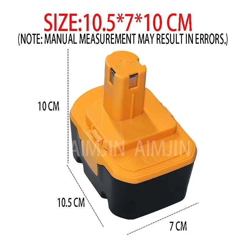 Batterie de remplacement 14.4V 4.8/6.8/9.8Ah NI-laissée Convient pour RYOBI 1400652 1400670 1400652B 1400143 RY-1204
