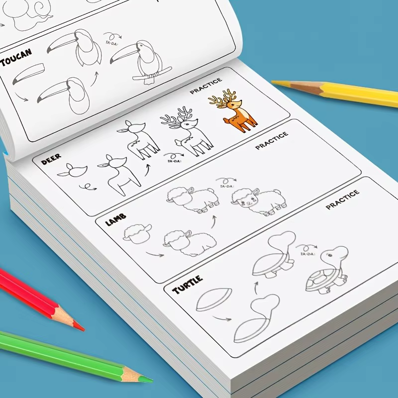 1 livre avec 32 pages sur la façon de dessiner étape par étape, un cours d'art facile à apprendre, un guide d'apprentissage et d'écriture éducative, un guide simple pour les artistes et les amateurs d