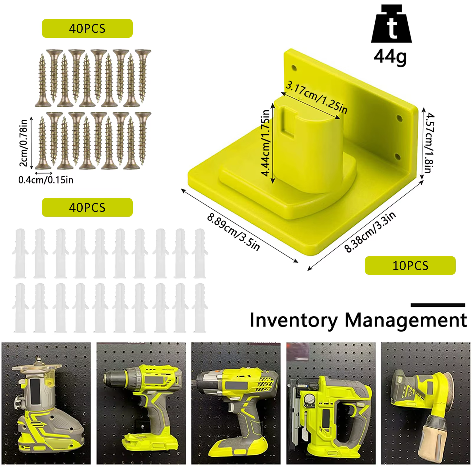 10/5 pièces porte-outil support de quai Compatible pour ryobi 18V