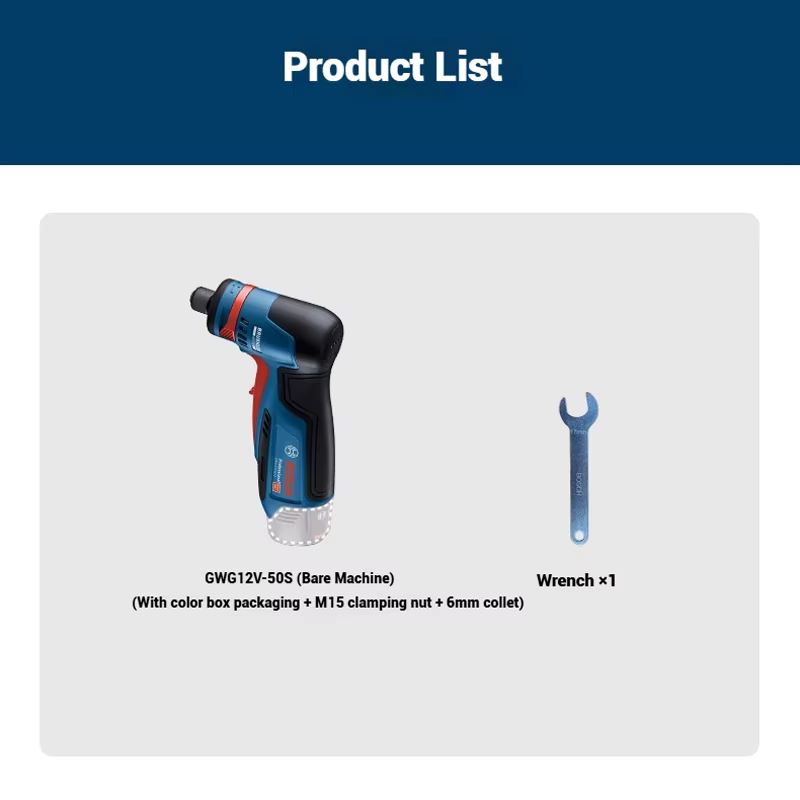 Bosch GWG 12V-50 S meuleuse électrique polisseuse sans fil ponceuse à Angle droit sans brosse usage domestique Mini rectifieuse