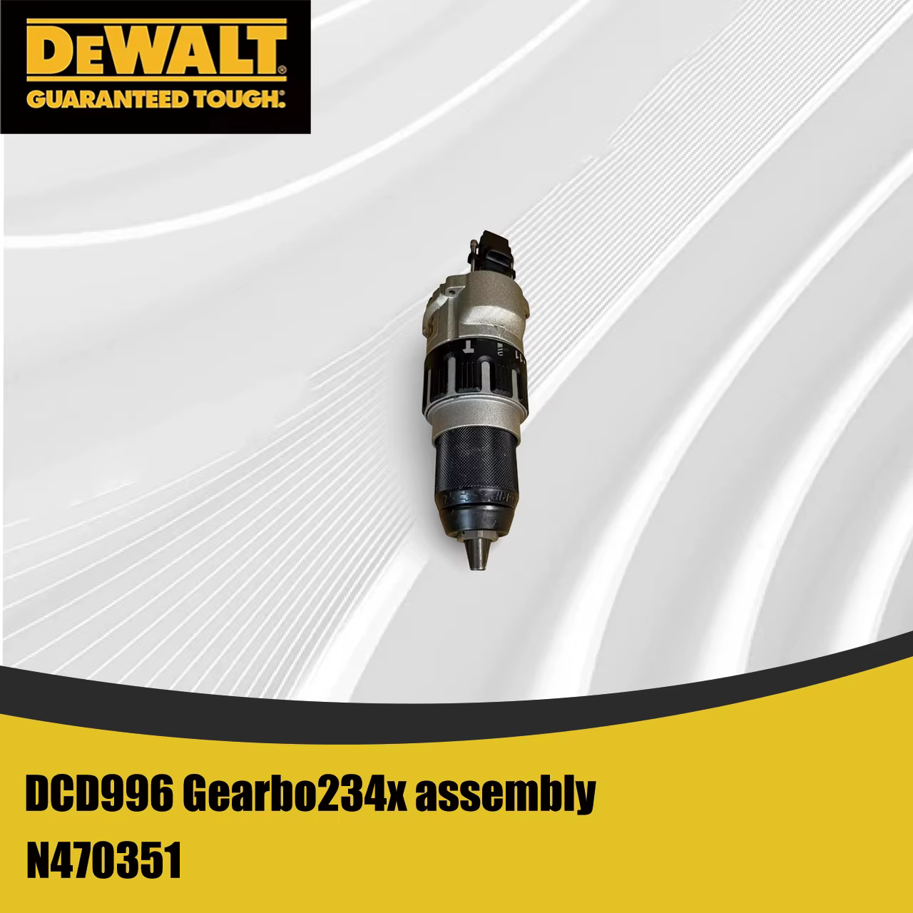 Boîte de vitesses pour perceuse électrique DEWALT DCD996 - Assemblage de mandrin de 13 mm